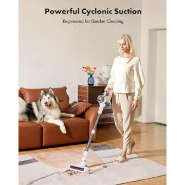 Trucozie Cordless Vacuum Cleaner, 8-in-1 Lightweight Stick Vacuum with 45mins Runtime, Powerful Suct...
