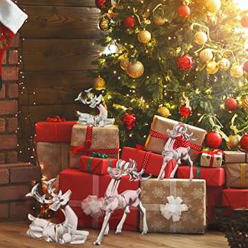 Elegant Holiday Reindeer Figurines Set for Decor