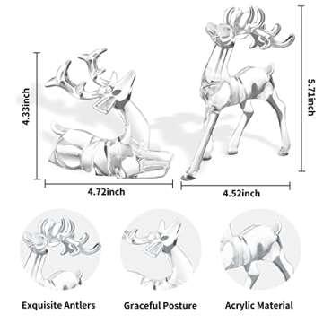 Elegant Holiday Reindeer Figurines Set for Decor