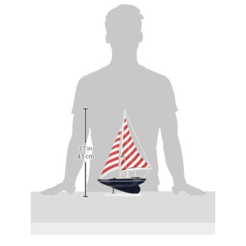 Hampton Nautical Sailboat 17" - Elegant Nautical Decor