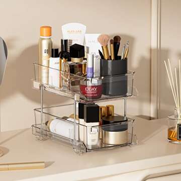 Clear Organizer with Pull-Out Drawer for All Spaces