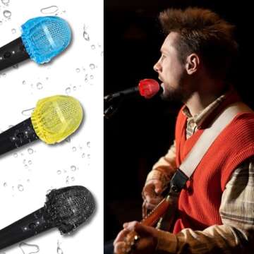 Microphone Cover, 200 Pcs Disposable Mic Covers for Microphones Multicolor Non-woven Handheld Microphone Windscreen with Elastic Band for KTV, Interview, Recording Studio, Performance, Speech