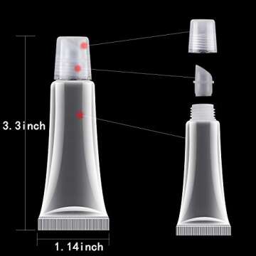 HRLORKC Empty Lip Gloss Tubes for DIY Cosmetic Use