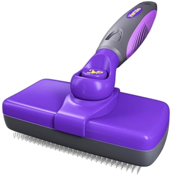 Hertzko Self-Cleaning Pet Brush - Effortless Grooming for Dogs & Cats