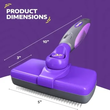 Hertzko Self-Cleaning Pet Brush for Dogs Cats Easy Grooming