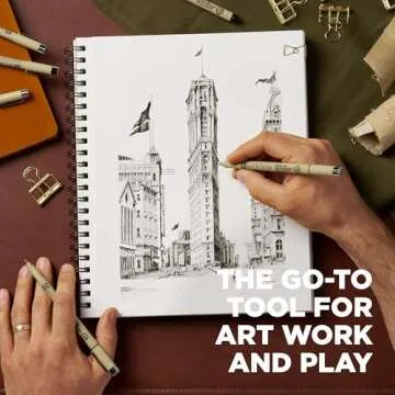 SAKURA Pigma Micron Fineliner Pens - Archival Black Ink Pens - Pens for Writing, Drawing, or Journaling - Black Ink - 01 Point Size - 6 Pack