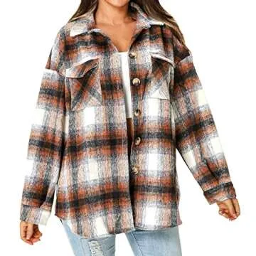 Stylish F.DTCC Women’s Plaid Shacket for Every Occasion
