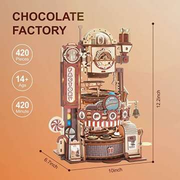 Chocolate Building Model Kit by ROKR Puzzles