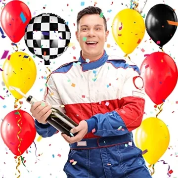 127 Piece Race Car Party Balloon Kit for Celebrations