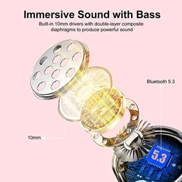 HiFi Wireless Earbuds - Bluetooth 5.3 with 30Hrs Playtime