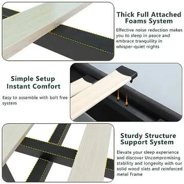 Loomie Queen Lift Up Bed Frame with LED & Storage