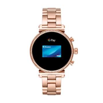 Michael Kors Access Women's Sofie Heart Rate' Touch-Screen Smartwatch with Stainless-Steel Strap, Rose Gold, 18 (Model: MKT5063)