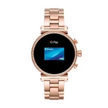 Michael Kors Access Women's Sofie Heart Rate' Touch-Screen Smartwatch with Stainless-Steel Strap, Rose Gold, 18 (Model: MKT5063)