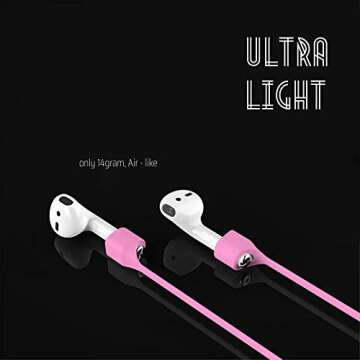 Ultra Strong Magnetic Airpod Pro Strap Anti-Lost Cord Sports Lanyard Compatible with Airpods 3rd 2nd Generation Pro 3 2 1 (Pink)