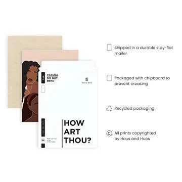 HAUS AND HUES African American Women Painting for Walls African Art Wall Decor | Black Women Wall Art | Black Art | Black Woman| UNFRAMED (12x16)