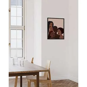 HAUS AND HUES African American Women Painting for Walls African Art Wall Decor | Black Women Wall Art | Black Art | Black Woman| UNFRAMED (12x16)