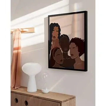 HAUS AND HUES African American Women Painting for Walls African Art Wall Decor | Black Women Wall Art | Black Art | Black Woman| UNFRAMED (12x16)