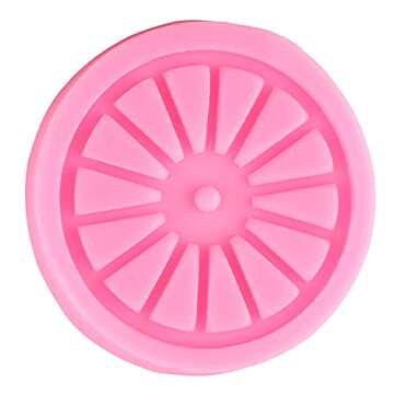 Silicone Molds for Baking,Wagon Wheel Silicone Molds Baby Birthday Cupcake Topper Fondant Cake Decorating Tools Cookie Candy Resin Clay Chocolate Moulds