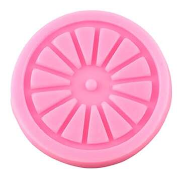 Silicone Molds for Baking,Wagon Wheel Silicone Molds Baby Birthday Cupcake Topper Fondant Cake Decorating Tools Cookie Candy Resin Clay Chocolate Moulds