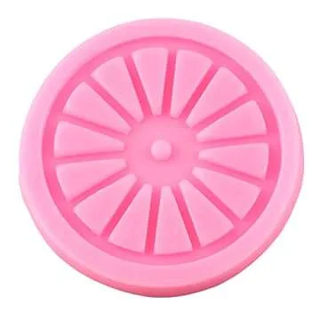 Silicone Molds for Baking,Wagon Wheel Silicone Molds Baby Birthday Cupcake Topper Fondant Cake Decorating Tools Cookie Candy Resin Clay Chocolate Moulds