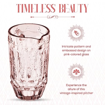 Elegant Elle Decor Vintage Glass Pitcher for Entertaining Uniquely