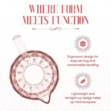 Elegant Elle Decor Vintage Glass Pitcher for Entertaining Uniquely