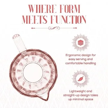 Elegant Elle Decor Vintage Glass Pitcher for Entertaining Uniquely