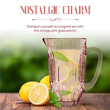 Elegant Elle Decor Vintage Glass Pitcher for Entertaining Uniquely