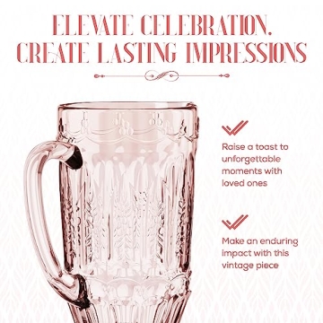 Elegant Elle Decor Vintage Glass Pitcher for Entertaining Uniquely