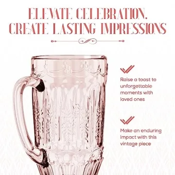 Elegant Elle Decor Vintage Glass Pitcher for Entertaining Uniquely