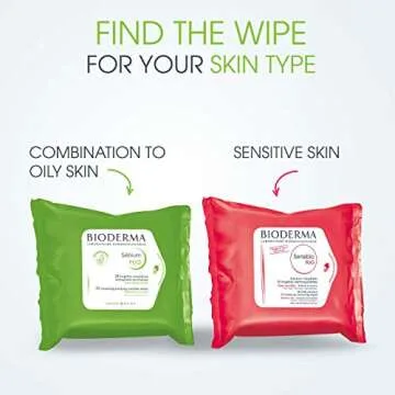 Bioderma - Sébium H2O - Biodegradables Wipes - Cleansing and Make-Up Removing - for Combination to Oily Skin - 25 Wipes