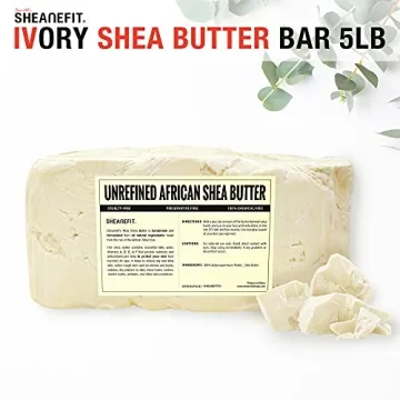 Sheanefit Unrefined Ivory Shea Butter Bulk 5 LB Bar