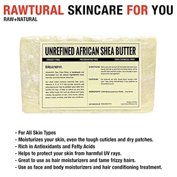 Sheanefit Unrefined Ivory Shea Butter Bulk 5 LB Bar