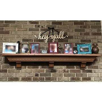 Hey Y'all Wood Letters, Joyavo 5PCS Unfinished Wooden Cutout Blank Hey Y’All Script Wood Sign for Wreaths Crafts Painting Art Decor