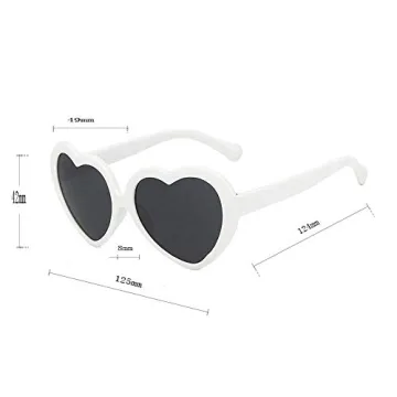FOURCHEN Heart Shaped Sunglasses for Kids with UV Protection