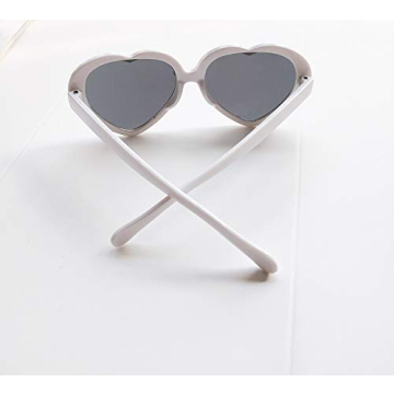 FOURCHEN Heart Shaped Sunglasses for Kids with UV Protection