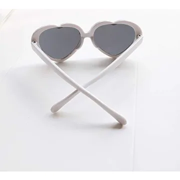FOURCHEN Heart Shaped Sunglasses for Kids with UV Protection