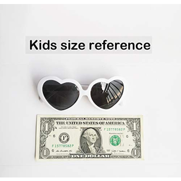 FOURCHEN Heart Shaped Sunglasses for Kids with UV Protection