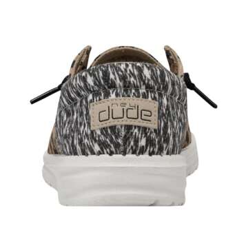 Hey Dude Women's Wendy Funk Cheetah Collage Size 8 | Womenâ€™s Shoes | Womenâ€™s Lace Up Loafers | Comfortable & Light-Weight