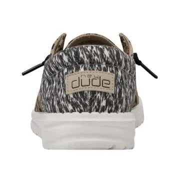 Hey Dude Women's Wendy Funk Cheetah Collage Size 8 | Womenâ€™s Shoes | Womenâ€™s Lace Up Loafers | Comfortable & Light-Weight