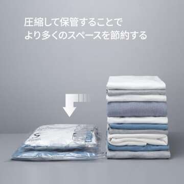 pack all Space Saver Bags, Roll Up Vacuum Storage Bags for Clothes, Reusable Compression Bags, No Pump Needed (2 x S, 2 x M, 2 x L)
