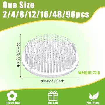 Waydress 4 Pieces Plastic Flower Frog Flower Pins Floral Frog for Arrangements Vase Japanese Floral ...