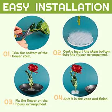 Waydress 4 Pieces Plastic Flower Frog Flower Pins Floral Frog for Arrangements Vase Japanese Floral Arrangement for Plant Decoration, Summer Activity, Wedding Decoration