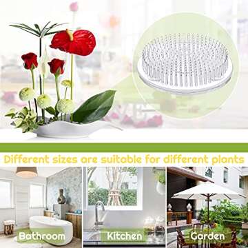 Waydress 4 Pieces Plastic Flower Frog Flower Pins Floral Frog for Arrangements Vase Japanese Floral Arrangement for Plant Decoration, Summer Activity, Wedding Decoration