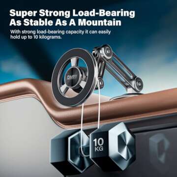 Magnetic Phone Holder for Car, Phone Holders for Car [360° Rotation], Dashboard Magnetic Car Phone ...