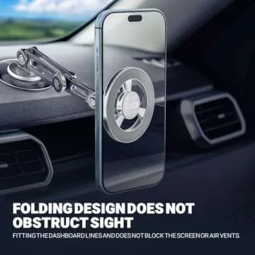 Magnetic Car Phone Holder with 360° Rotation for All Phones