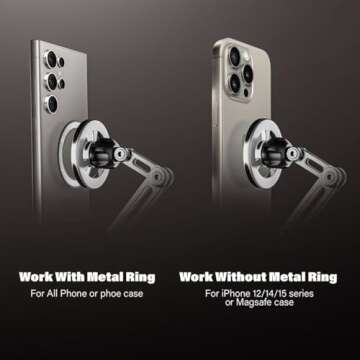 Magnetic Phone Holder for Car, Phone Holders for Car [360° Rotation], Dashboard Magnetic Car Phone Holder, Car Phone Holder for iphone 15 14 13 12