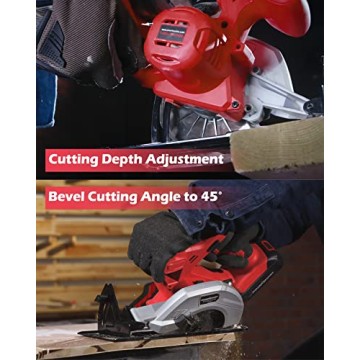 PowerSmart 20V Cordless Circular Saw Fast Charger 2.0Ah Battery