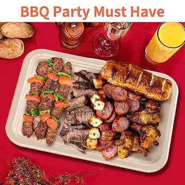 BLOOMOON 50 Pack 14 Inch Disposable Crawfish Trays