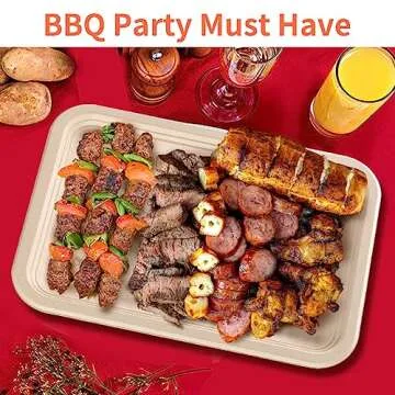 BLOOMOON 50 Pack 14 Inch Disposable Crawfish Trays